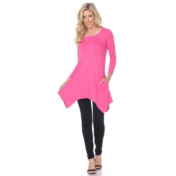 NWT White Mark Women's Makayla Tunic 1302-06-S S Fuschia Pink - Picture 2 of 6